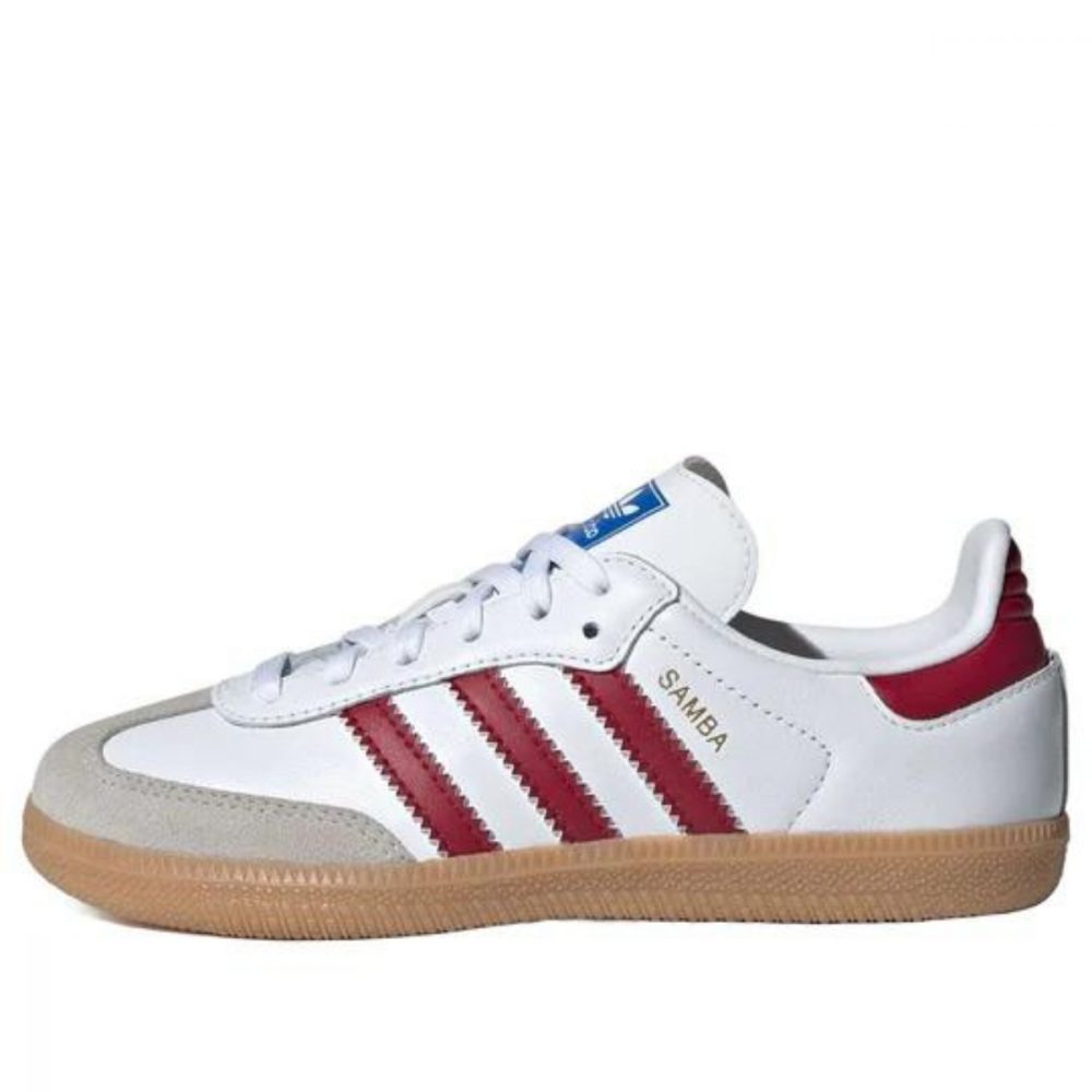 Giày Adidas Samba OG J ‘White Collegiate Burgundy Gum’ IE1330