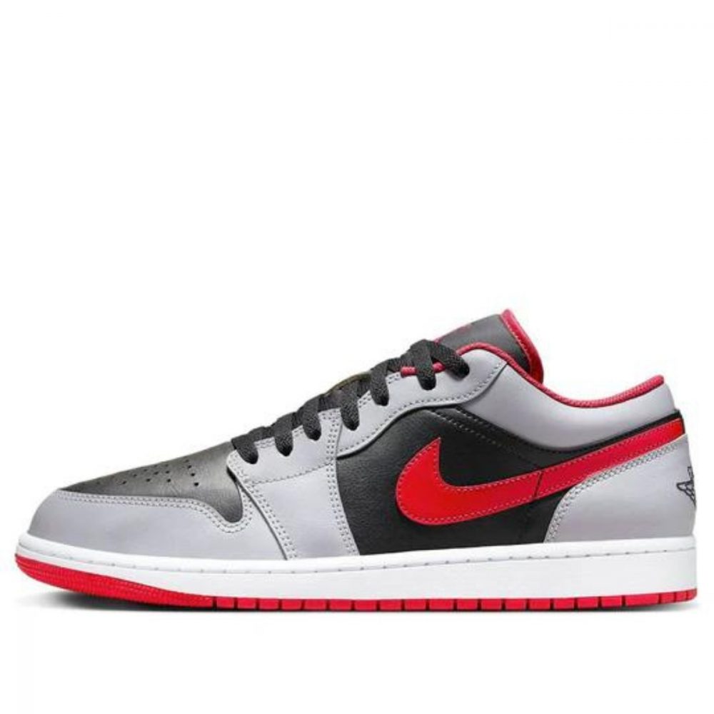 Giày Air Jordan 1 Low ‘Black Light Smoke Grey Gym Red’ 553558-060