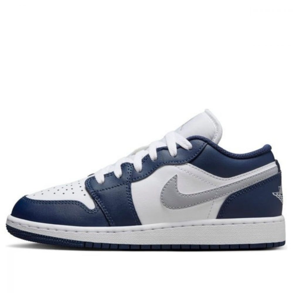 Giày Air Jordan 1 Low GS ‘Midnight Navy Wolf Grey’ 553560-141