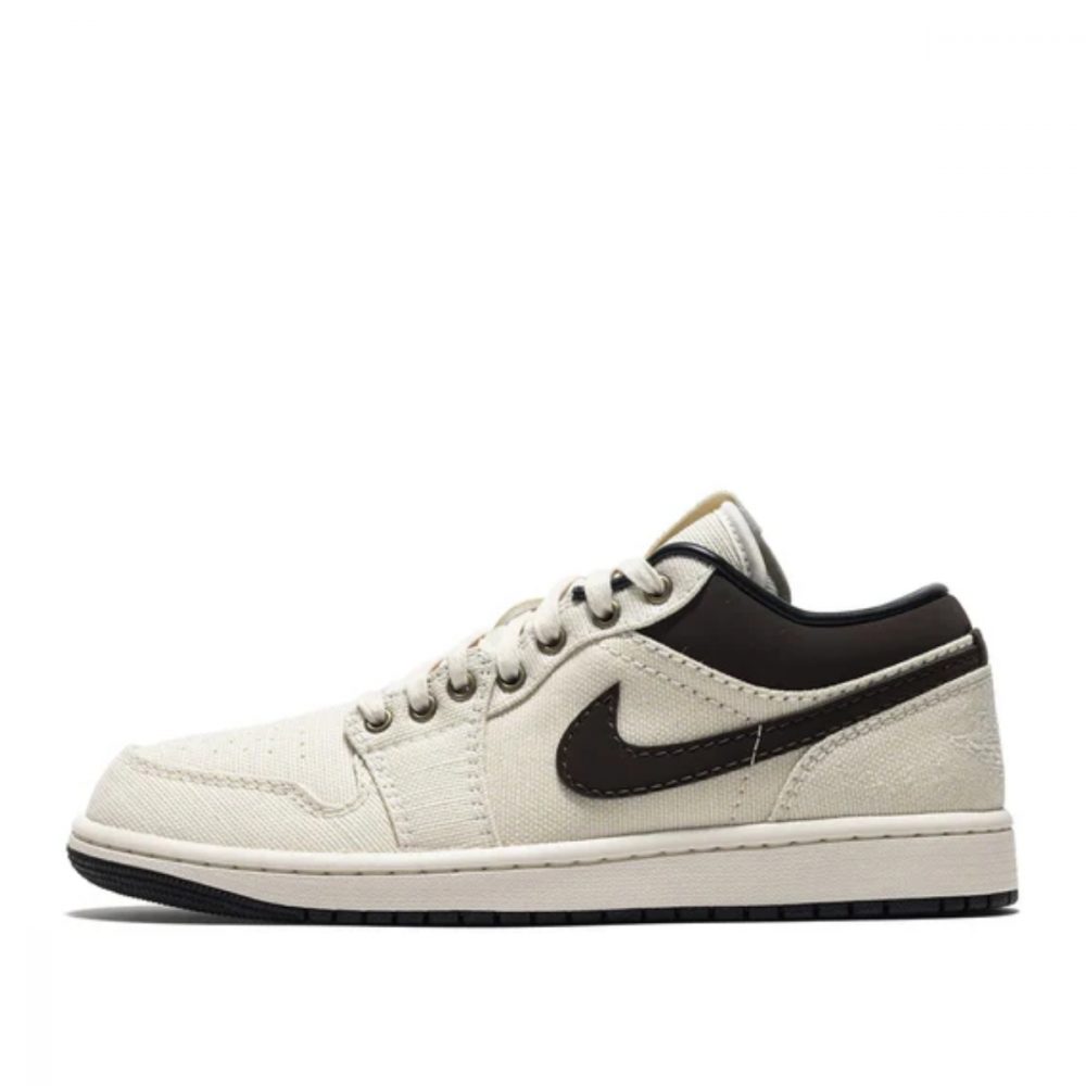 Giày Air Jordan 1 Low Premium ‘Pale Ivory Baroque Brown’ IB8058-110