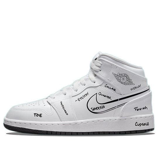 Giày  Air Jordan 1 Mid ‘Schematic’ (GS) DQ1864-100