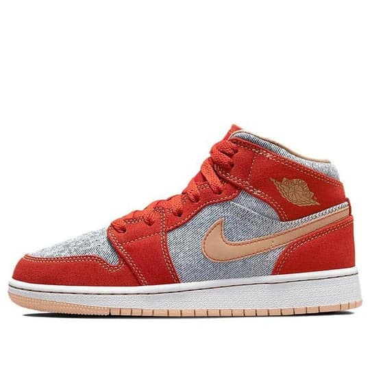 Giày Air Jordan 1 Mid SE ‘Denim Red’ (GS) DM4384-600