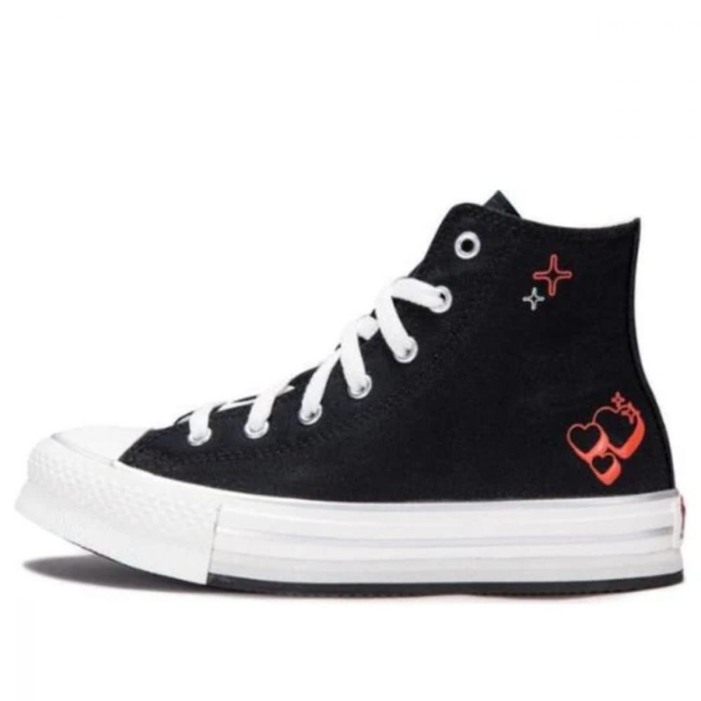 Giày Converse Chuck Taylor All Star EVA Lift Platform Y2K Heart High Top ‘Black’ A09121C