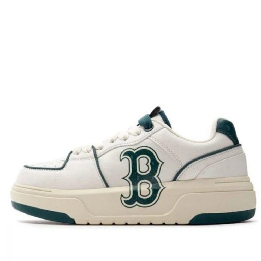 Giày Mlb Chunky Diamond Monogram Boston ‘WhiteGreen’ 3ASXCB03N-43GND