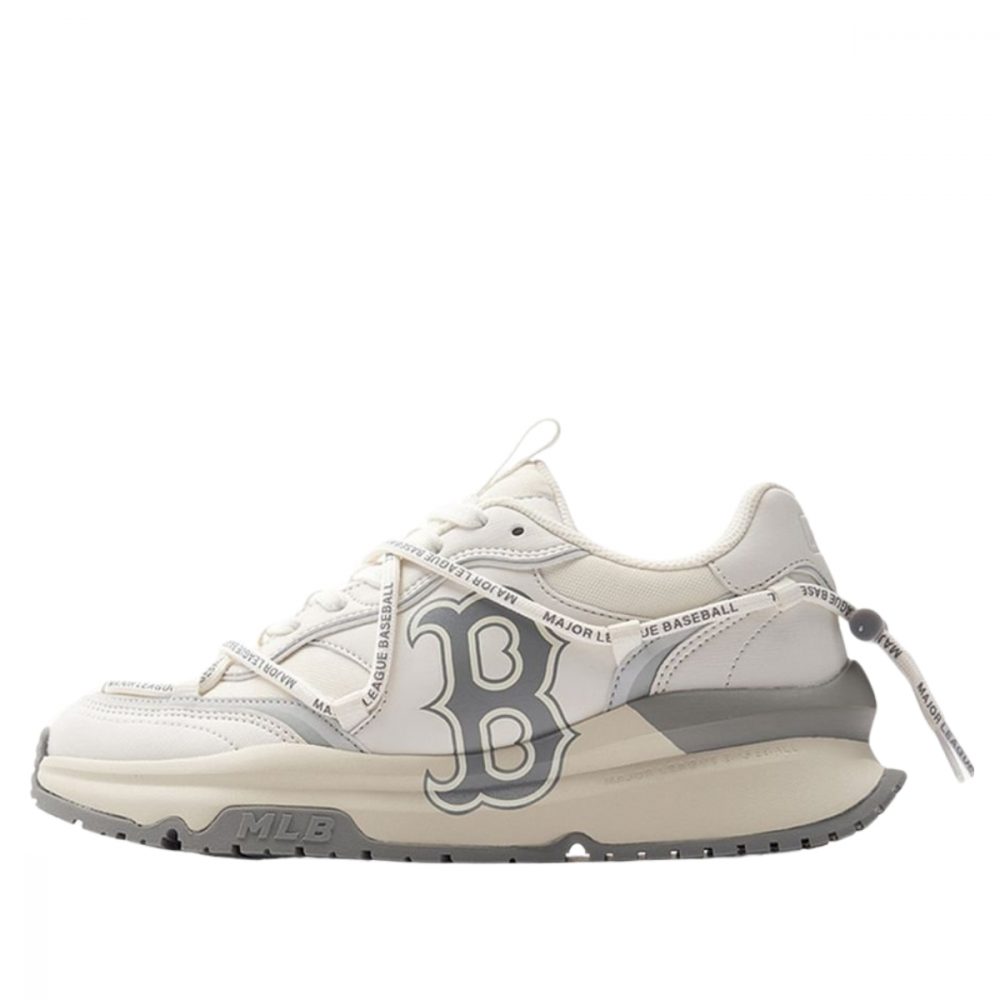 Giày MLB Chunky Runner Lace Boston Red Sox Grey 3ASHCRR3N-43WHS
