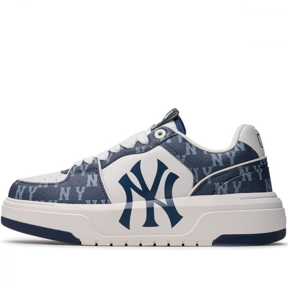 Giày MLB Korea Chunky Liner Denim Classic Mono New York Yankees Navy 3ASXCLD4N-50NYS