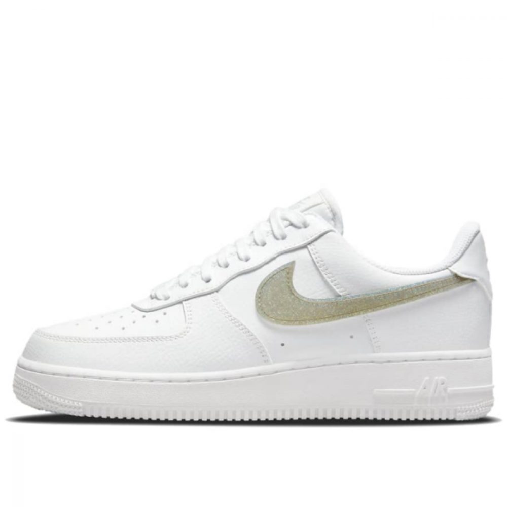 Giày Nike Air Force 1 Low ‘White Gold Glitter Swoosh’ DH4407-101