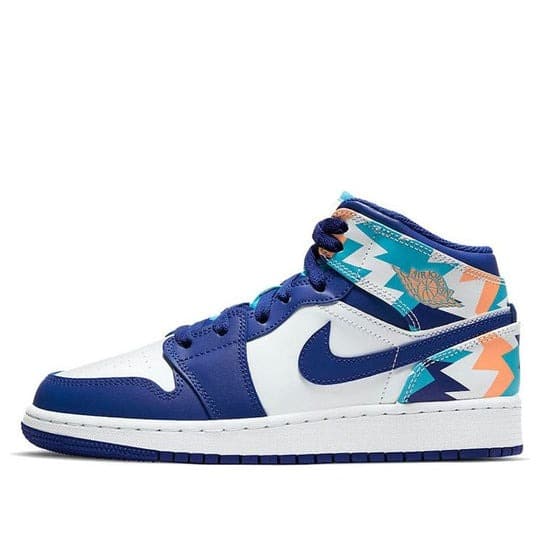 Giày nữ Air Jordan 1 Mid ‘Geometric Pint’ (GS) 555112-105