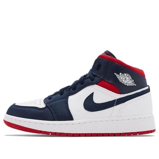 Giày nữ Air Jordan 1 Mid ‘Olympic USA’ (GS) BQ6931-104