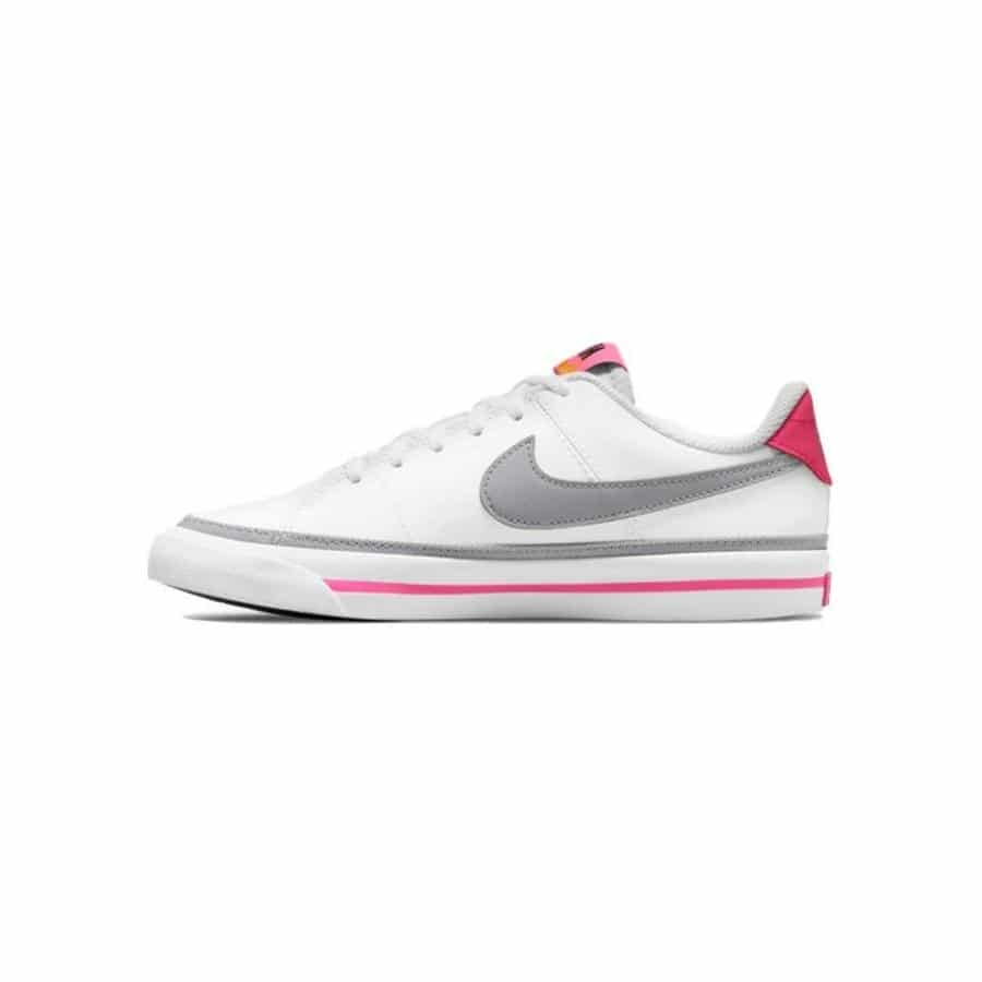 Giày nữ Nike Court Legacy ‘White Pink Prime Light Smoke Grey’ (GS)  DA5380-111