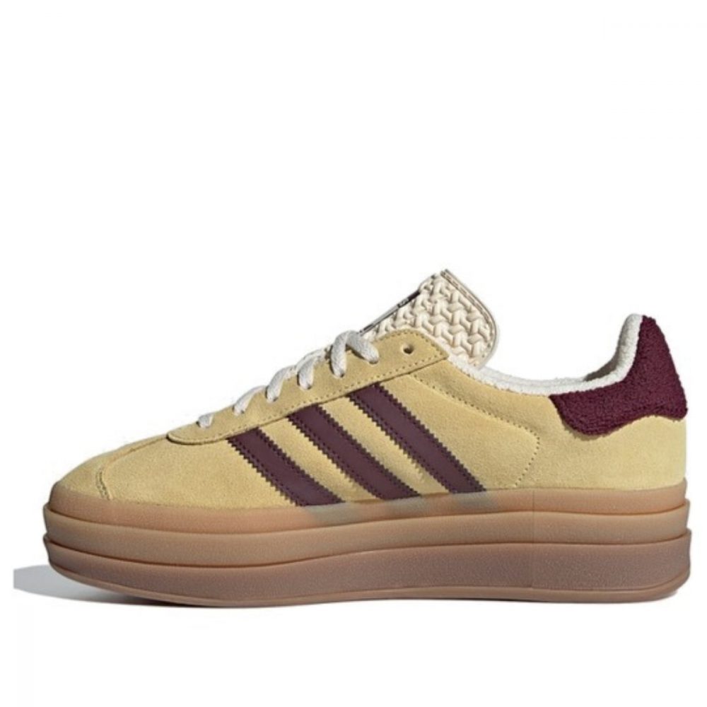 Giày (WMNS) adidas Gazelle Bold ‘Almost Yellow Maroon’ IF5937